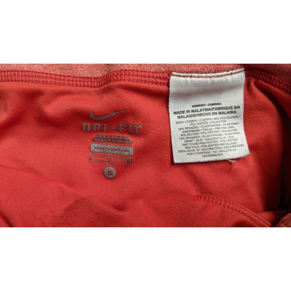 Women's NIKE Orange Athletic Elastic Waist 4" Running Shorts Size Small - Picture 9 of 12